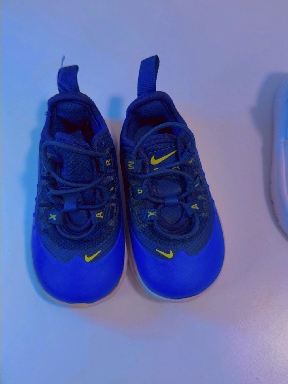 Nike Kids Royal Blue Sneakers with Yellow Swoosh